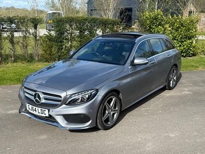 Begagnad Mercedes C220 AMG Line Premium 2014 Silver Kombi
