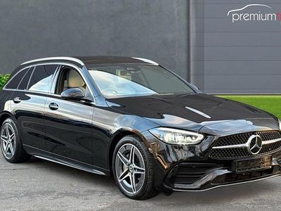 Black Used 2023 Mercedes C300e AMG Line Premium Plus Estate | £34,749 (A bit pricey)