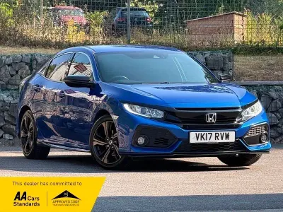 Used Honda Civic SR 129 HP (94 kW) 2017 Brilliant sporty blue metallic Hatchback