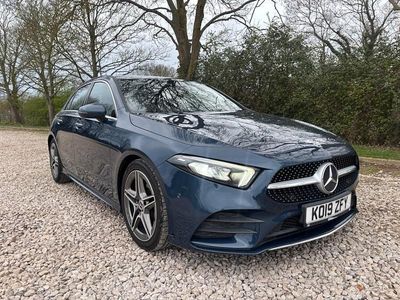 Used Mercedes A200 AMG line 163 HP (119 kW) 2019 Blue Hatchback