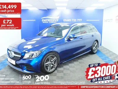 Used Mercedes C220 AMG Line Premium 194 HP (142 kW) 2019 Blue Estate
