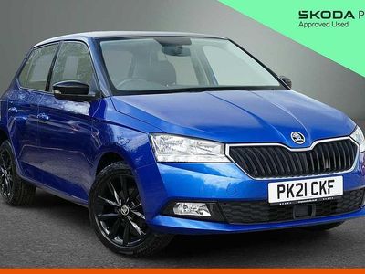 Used Skoda Fabia Colour Edition 70 HP (51 kW) 2021 Race blue metallic black magic pearl effect Hatchback
