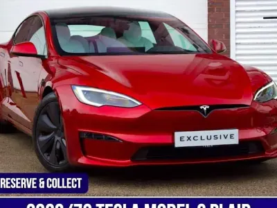 Used Tesla Model S Plaid 759 kW (1033 HP) 2023 Red Hatchback