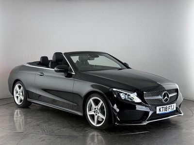 Black Used 2018 Mercedes C250 AMG line Cabriolet | £15,750 (Good price)