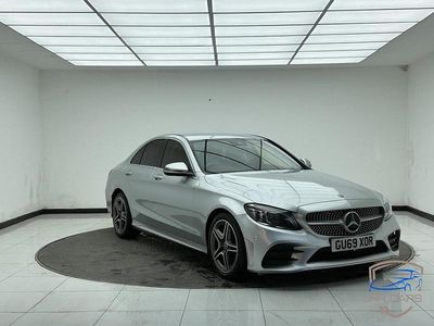 Begagnad Mercedes C220 AMG Line Premium 194 HK (142 kW) 2019 Silver Sedan