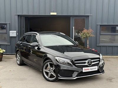 Black Used 2025 Mercedes C220 AMG line Estate | £15,490