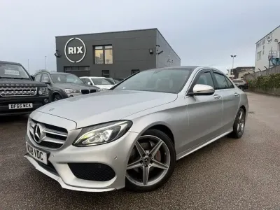 Begagnad Mercedes C220 AMG line 170 HK (125 kW) 2018 Silver Sedan