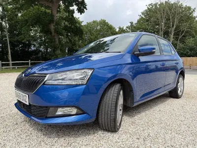 Used Skoda Fabia SE L 95 HP (69 kW) 2019 Blue Hatchback