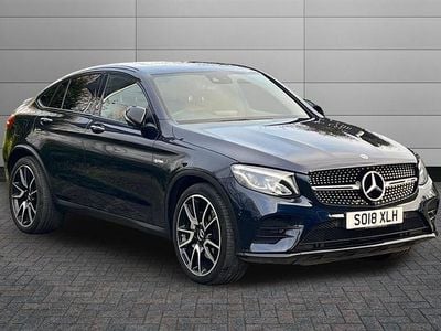 Brilliant blue Used 2018 Mercedes GLC43 AMG Premium Plus Coupe | £28,250 (A bit pricey)