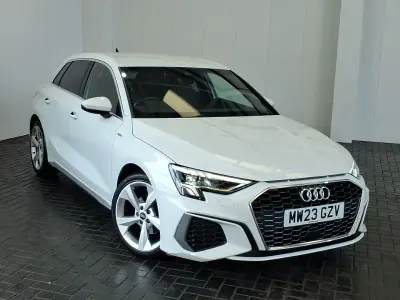Used Audi A3 S-Line 110 HP (80 kW) 2023 White Sedan