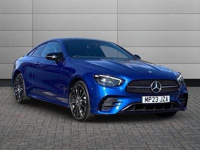 Used Mercedes E300 AMG line 261 HP (191 kW) 2023 Blue Coupe