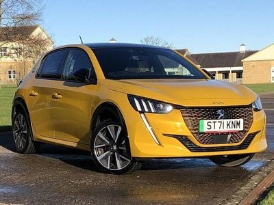 Used Peugeot e-208 Premium 100 kW (136 HP) 2021 Yellow Hatchback