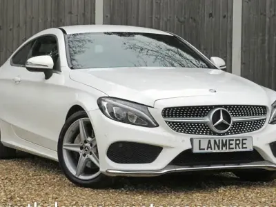 Used Mercedes C220 AMG line 170 HP (125 kW) 2016 Polar white Coupe