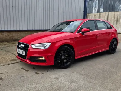 Used Audi A3 S-Line 184 HP (135 kW) 2014 Red Hatchback