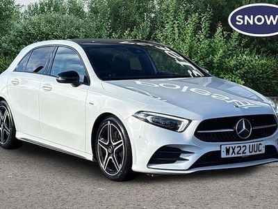 Used Mercedes A250 AMG line 224 HP (164 kW) 2022 White Hatchback