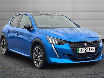 Used Peugeot e-208 Premium 100 kW (136 HP) 2021 Vertigo blue Hatchback