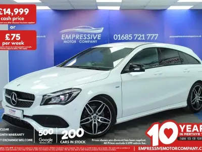 Used Mercedes CLA220 Shooting Brake AMG line 177 HP (130 kW) 2019 White Estate