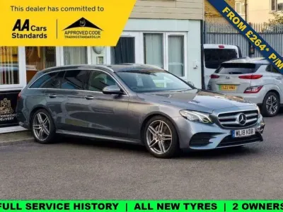 Used Mercedes E220 AMG line 194 HP (142 kW) 2018 Grey Estate