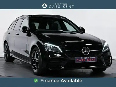 Used Mercedes C300e AMG line 2021 Black Estate