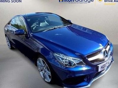 Used Mercedes E350 AMG line 258 HP (189 kW) 2017 Blue Coupe