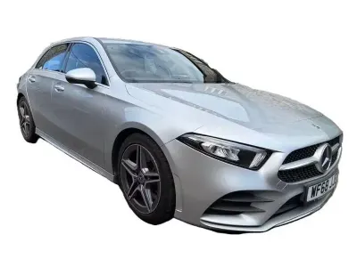 Used Mercedes A250 AMG line 224 HP (164 kW) 2018 Silver Hatchback