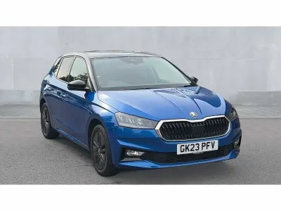 Used Skoda Fabia Colour Edition 95 HP (69 kW) 2023 Race blue metallic  black roof  Hatchback