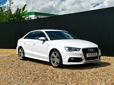 Used Audi A3 S-Line 150 HP (110 kW) 2015 White Sedan
