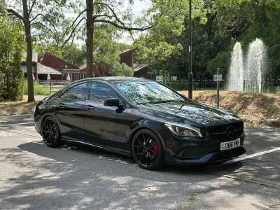 Used Mercedes CLA220 AMG line 2017 Black Coupe