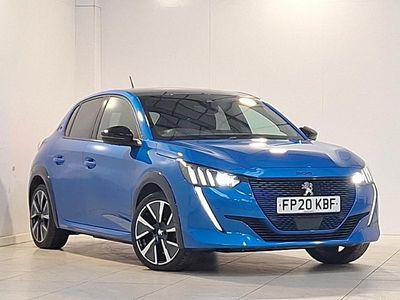 Used Peugeot e-208 GT-line 100 kW (136 HP) 2020 Blue Hatchback