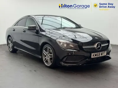 Used Mercedes CLA200 AMG line 156 HP (114 kW) 2018 Black Coupe