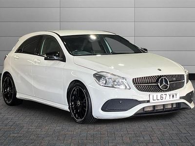 Cirrus white Used 2018 Mercedes A160 AMG line Hatchback | £9,490 (Fair price)