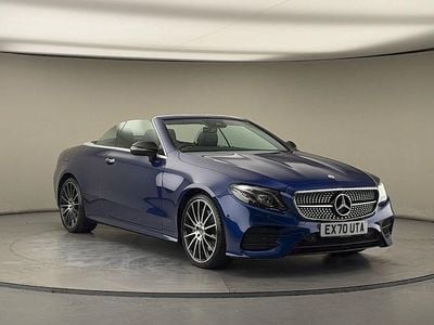 Used Mercedes E350 AMG line 299 HP (219 kW) 2019 Brilliant blue Cabriolet