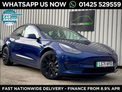 Used Tesla Model 3 Long Range AWD 366 kW (498 HP) 2021 Blue Sedan