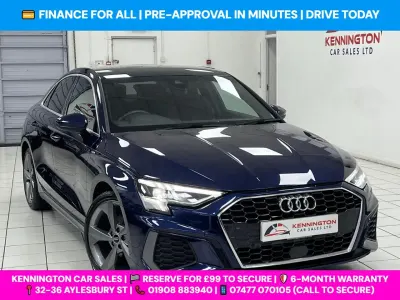 Used Audi A3 S-Line 150 HP (110 kW) 2022 Blue Sedan