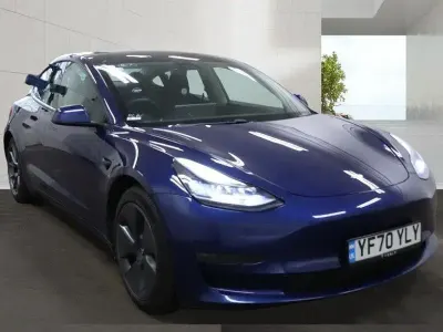 Used Tesla Model 3 Long Range AWD 77 kW (106 HP) 2020 Blue Sedan