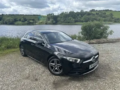 Used Mercedes A180 AMG line 116 HP (85 kW) 2019 Black Hatchback