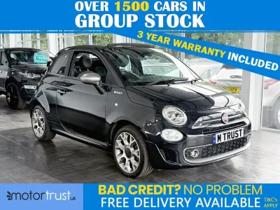 Used Fiat 500C Sport 70 HP (51 kW) 2022 Black Cabriolet