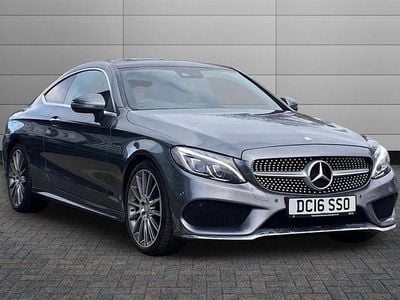 Used Mercedes C250 AMG Line Premium 204 HP (150 kW) 2016 Selenite grey Coupe