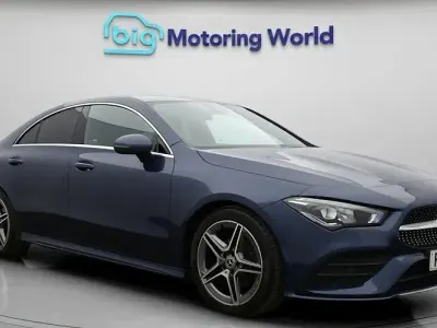 Used Mercedes CLA180 AMG line 136 HP (100 kW) 2022 Blue Coupe