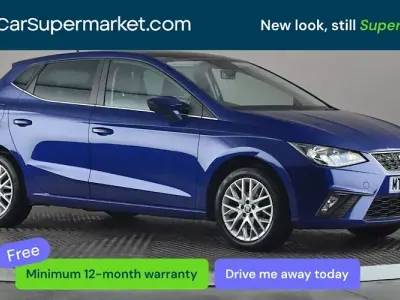 Begagnad Seat Ibiza Design 95 HK (69 kW) 2017 Blå Halvkombi