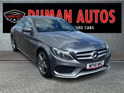 Usado Mercedes C220 AMG line 170 HP (125 kW) 2018 Cinzento Sedan