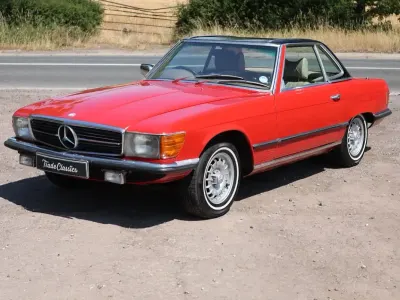 Used Mercedes SL350 1977 Red Cabriolet