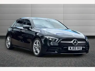 Used Mercedes A200 AMG Line Premium 163 HP (119 kW) 2019 Black Hatchback
