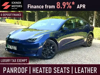 Used Tesla Model 3 Long Range AWD 366 kW (498 HP) 2020 Blue Sedan