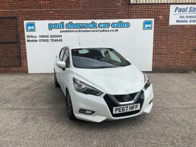 Used Nissan Micra Acenta 71 HP (52 kW) 2017 White Hatchback