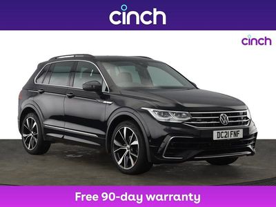 Black Used 2021 VW Tiguan R-line SUV | £23,499 (Fair price)