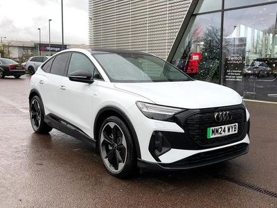Used Audi Q4 Sportback e-tron Black Edition 82 kW (112 HP) 2024 Glacier white SUV
