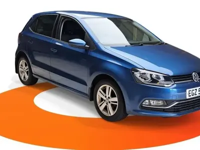 Begagnad VW Polo Match 90 HK (66 kW) 2017 Blå Halvkombi