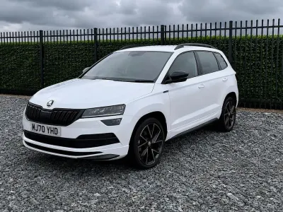 Used Skoda Karoq SportLine 150 HP (110 kW) 2020 White SUV