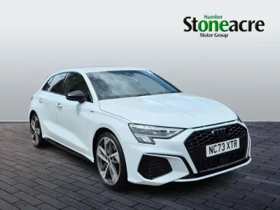 Used Audi A3 Black Edition 150 HP (110 kW) 2023 White Sedan